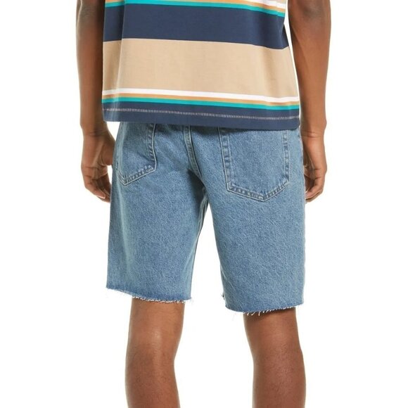BDG Urban Outfitters Mens Button Fly Denim Raw Hem Dad Jean Shorts Sz 32 New - Picture 2 of 11